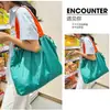 Amazon Bolso Cruzado para Hombro Plegable Portátil Bolso Tote Grande con Cordón Ecológico Bolsa de Compras para Supermercado