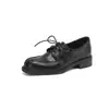 2025 Novos Sapatos Retro Romanos de Salto Médio com Padrão Arranhado à Mão Cadarço Sapatos Blow 33-43 Tamanho Desejo Sapatos de Comércio Exterior