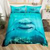 Funda nórdica de tiburón de aguas profundas juego de ropa de cama juego mundo submarino Funda nórdica Amazon