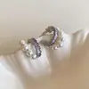 Brincos de Pérola, Brincos de Luxo, Exquisitos, Leves, Luxuosos e Únicos com Pino de Prata para Mulheres, Novos Brincos Populares para Rostos Quadrados e Redondos