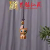 Cadena para Teléfono de Gato de Madera de Ébano, Accesorio de Gato Elegante de Palo de Rosa, Colgante Ruyi de Moneda de Cobre, Llavero de Coche Yiming Xianyuan, Colgante para Bolso
