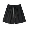 Primavera e Verão Estilo Coreano Solto Casual Versátil Elástico na Cintura Cordão Calças de Perna Larga Shorts Redutores de Idade Calças de Praia Frescas Cinco Pontos
