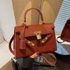 Bolsa de Ombro Transversal Versátil Estilo Coreano Simples Casual Nicho Nova Moda Bolsa de Mão Feminina Bolsa Kelly Casual