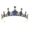 Corona de Novia Barroca Europea Tocado para Adultos Fiesta de Ceremonia Corona de Reina de Pedrería Accesorios para el Cabello