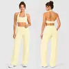 Conjunto de Sutiã Esportivo Cruzado com Gola Halter para Mulheres, Sutiã Fitness Acolchoado de Verão, Lindo Top Cruzado nas Costas para Pilates Yoga