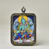 Colgante de Buda Thangka con forma de Ocho Dioses Patrón Manjusri de la Montaña Wutai, collar de la suerte