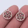 13X13Mm 0.95g Multicor Retrô Material para Joias Artesanais Pingente Redondo de Sol, Lua e Estrelas Estrela de Cinco Pontas
