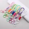 Lanyard para Teléfono de Malla Personalizado Creativo Color Sólido Bloqueo de Color Llavero de Muñeca Llavero de Mochila Lanyard Colgante