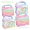 DD041 Amazon Pink Diamond Gradient Starry Sky Golden Triangle Geometric Cowhide Hand Gift Box
