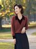 Suéter Tricotado Elegante de Gola Polo Estilo Coreano para Mulheres Primavera Novo Estilo Preguiçoso High-End Tricotado Top de Base para Mulheres