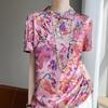 Camisa Jacquard de Estilo Chino Nueva de Verano 2025 para Mujer Park Soo con Elegante Diseño de Botones y Cuello Alto Camisa de Manga Corta
