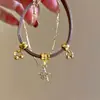 Nuevo Collar Estilo Étnico Retro Flor de Girasol Estrella para Mujer, Temperamento de Lujo Ligero, Cadena para Suéter de Gama Alta, Cadena para Clavícula, Versátil