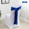 Decoración de Boda Adorno Caliente Cinta de Satén Cinta Decoración Flor en Respaldo de Silla Funda Elástica para Silla Lazo