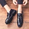 Four Seasons Fashion British Style Low-Top Leather Shoes Cross-Border Large Size Lace-Up Business Formal Shoes Brogue Pointed Toe Sapatos Masculinos