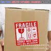 Etiqueta súper grande solo en inglés frágil etiqueta de advertencia en inglés para comercio exterior frágil cuidado con no presionar adhesivo