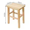Taburete Cuadrado de Madera Maciza, Taburete de Madera con Ensambles de Caja y Espiga, Taburete Cuadrado para el Hogar, Taburete Bajo Escolar y de Comedor para Adultos, Silla de Comedor de Madera Maciza, Uso Comercial