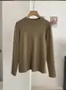 KEKEZOON Cuello Redondo Adelgazante Color Sólido Amigable con la Piel Básico Versátil Hombro Normal Manga Larga Capa Base Camiseta Top 8797