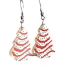 Pendientes Acrílicos Transfronterizos con Diseños de Cristal de Hielo y Copos de Nieve, Pendientes de Diseño de Nicho de Moda Vintage para Canciones de Amor Navideñas y Fiestas Festivas
