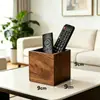 Caja de Almacenamiento de Madera para Control Remoto Lista para Enviar, Organizador de Tijeras y Artículos Varios para Sala de Estar, Portalápices, Caja para Cubiertos, Caja de Almacenamiento de Madera Maciza
