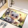 Moe Divertido Animal Suave Barro de Diatomeas Alfombrilla Absorbente Alfombrilla de Piso para Baño Inodoro Antideslizante Secado Rápido Alfombrilla para Pies Alfombrilla de Puerta Alfombra para Inodoro