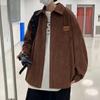 Camisa de pana retro americana para hombre, otoño e invierno, manga larga, holgada, duffian, guapo, a la moda, ins, casual, chaqueta para hombre