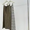Falda Lápiz de Punto Ajustada con Bloques de Color y Rayas Retro para Mujer, Falda Larga de Cintura Alta con Cordón y Efecto de Caída para Verano