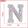 En stock color blanco parche con letras de pedrería pegatinas de tela accesorios para ropa fabricantes de accesorios suministro directo