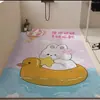 Tapete Antiderrapante para Banheiro com Laços de Seda para Chuveiro, Adequado para Idosos e Crianças, Tapete Antiderrapante para Piso de Banheiro e Vaso Sanitário