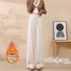 Pantalones de Lana Acetato de Cintura Alta, Levanta Glúteos, Corte Ajustado, Pierna Recta Estrecha para Mujer, Otoño 2026, Casual, Amigables con la Piel