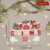 Bestseller internacional: Homem da floresta, velho, boneco de neve, pingente de placa de porta com sino, decoração de Natal, ornamento de artesanato de madeira de desenho animado
