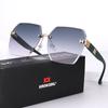 Nuevos Lentes de Sol de Montura Grande para Mujer, Modernos, Delgados, sin Montura, con Borde Cortado, Moda, Populares en Internet, Fotografía Callejera, Gafas de Sol Avanzadas al por Mayor