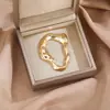 Moda Europea y Americana Simple Geométrico para Mujer Hebilla de Bufanda de Seda de Gama Alta Hebilla de Cintura para Ropa Hebilla para el Cabello Anti-Exposición de Gama Alta Ropa