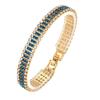 Brocado de nube suministro de comercio electrónico transfronterizo nueva pulsera de cristal romano de lujo para mujer oro simple cadena de garra de diamantes completa al por mayor