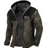 2024 Cross-border fleece-lined Thickened Winter Coat Winter Men's Double Lined Thick Velvet Cotton-padded Jacket Warm Cotton-padded Jacket