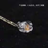 Collar de Concha de Perla de Vidrio Joyería de Vidrio Hecha a Mano Colgante Colgante Plata 925 Cristal Lujo Ligero de Alta Gama Nicho