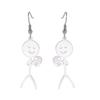 Popular transfronterizo de moda simple acero de titanio corte liso personajes de dibujos animados voleibol niños colgante pendientes de acero inoxidable