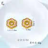 Flor de Moneda de Cobre Accesorios para Joyería DIY Cuentas de Arena Dorada Estilo Antiguo con Agujeros Monedas Retro Artísticas Chapadas en Oro