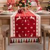 25 Novas Bandeiras de Mesa de Exportação Transfronteiriça, Borlas de Árvore de Natal em Jacquard Tingido em Fio, Toalhas de Mesa Domésticas, Bandeiras de Mesa, Bandeiras de Cabeceira, Toalhas de Cobertura