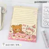Colección de blocs de notas A5 desprendibles de dibujos animados, libro de páginas de colores para voltear, portapapeles de estudiante portátil, bloc de notas de mensajes