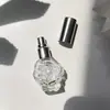 Frasco de Perfume de Rosa de 10ML Bico Metalizado Borrifador para Envasar Perfume Frasco de Amostra Frasco de Vidro Cosmético