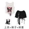 Ropa de Jazz para Niñas Estilo Coreano de Moda que Muestra el Ombligo Ropa de Práctica y Desfile Modelo de Jazz para Niños Verano