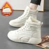 Sapatos de Cano Alto para Mulheres 2026 Outono e Inverno Novos Versáteis de Algodão com Forro de Lã Botas de Neve Curtas Femininas Yb-6022