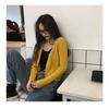 Cardigan de Tricô Manga Longa Estilo Puro Desejo para Mulheres Outono Inicial 2025 Novo Estilo Coreano Decote V Slim Curto Manga Longa