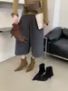 2026 Nuevas Botas Cortas Adelgazantes Simples de Otoño Punta Fina Tacón de Aguja Moda Cómodas para Viajar Cremallera Trasera Botas Cortas Mujer