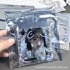 Bolsa autosellante translúcida gris tarjeta tarjeta pequeña tarjeta cuadrada cuenta de mano bolsa para empaque de regalo bolsa sellada bolsa de sellado en stock