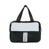 Bolsa de Maquiagem Novo Estilo, Necessaire de Grande Capacidade, Design de Três Listras, Bolsa de Ombro Versátil, Bolsa Pequena Transversal Leve na Moda