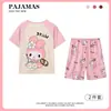 Pijamas2024 verano pijamas coreanos para niños conjunto de manga corta dibujos animados niños y niñas ropa para el hogar ropa infantil al por mayor