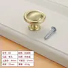 Manija de Cajón de Zinc Dorado Cepillado de un Agujero Manija de Puerta de Armario de Lujo Ligero de Gama Alta Manija Sólida de Gabinete Simple Moderna