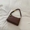 Nueva Colección Otoño/Invierno 2026: Bolso de hombro de nicho de alta gama, minimalista, con patrón de lichi, bolso de mano pequeño cuadrado, bolso tote para mujer, bolso de axila para ir al trabajo
