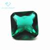 Atacado quadrado malaquita verde vidro pedra nua artificial fundo pontiagudo princesa quadrado chanfrado carro flor malaquita vidro verde